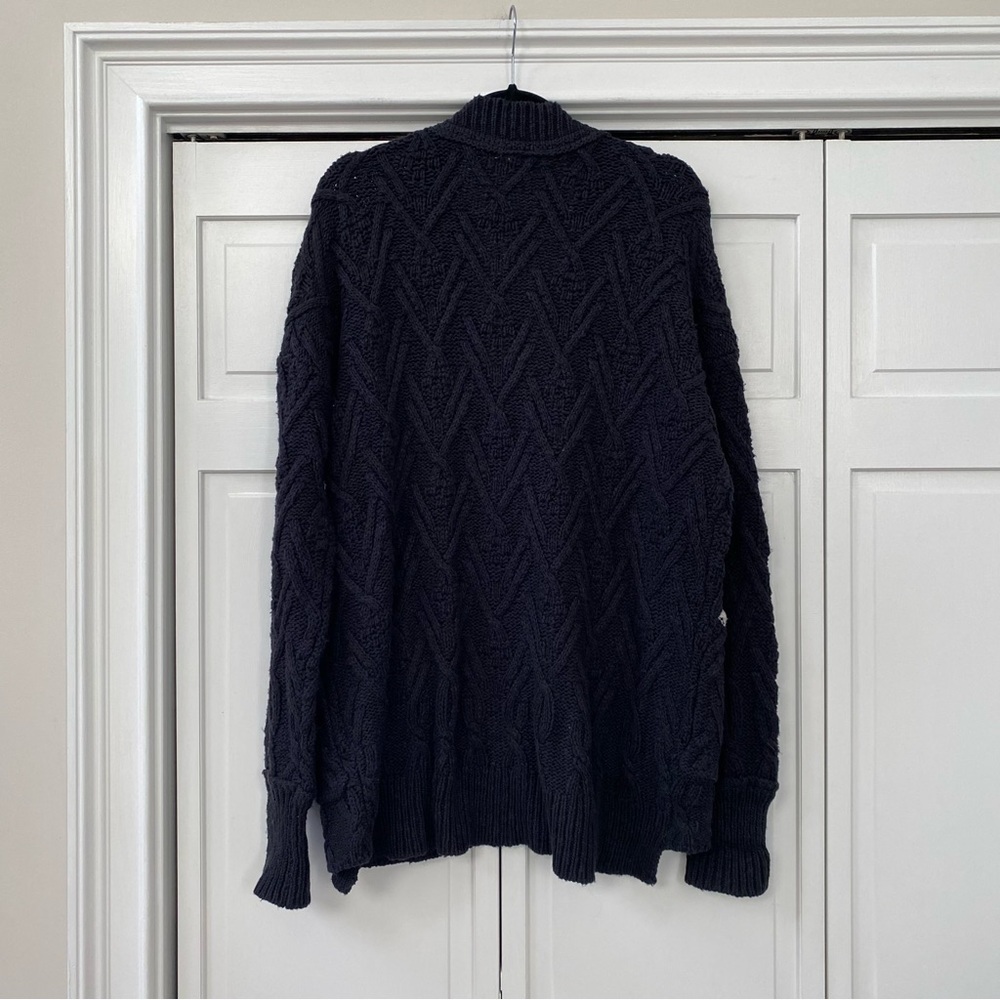 Free People Montana Cable Cardi Cardigan Varsity Button Down Sweater | Small - Picture 8 of 10